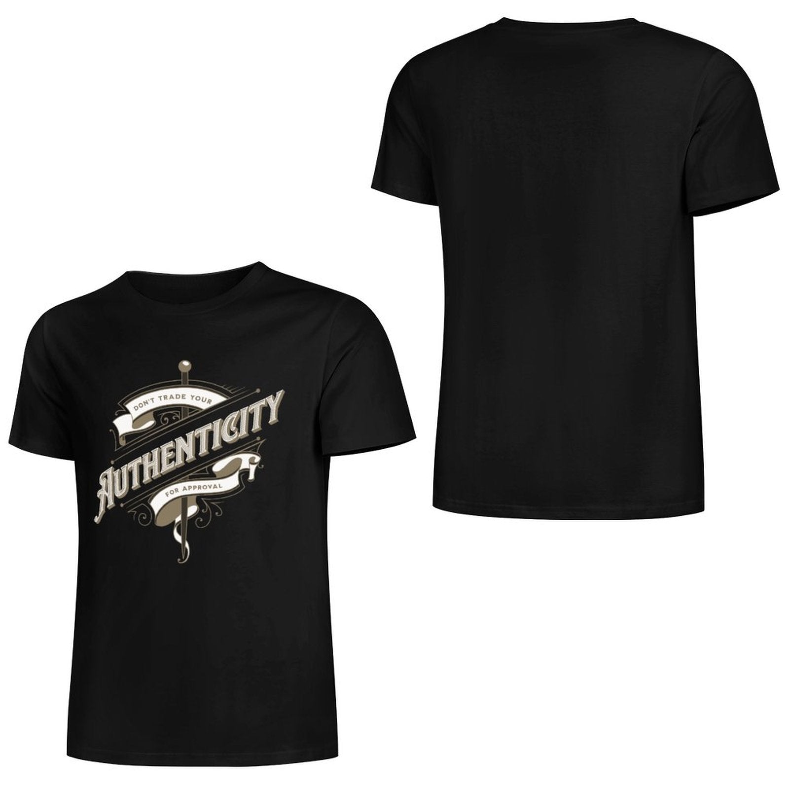 Unisex Short Sleeve T-shirt - Authenticity (Dark Colours)