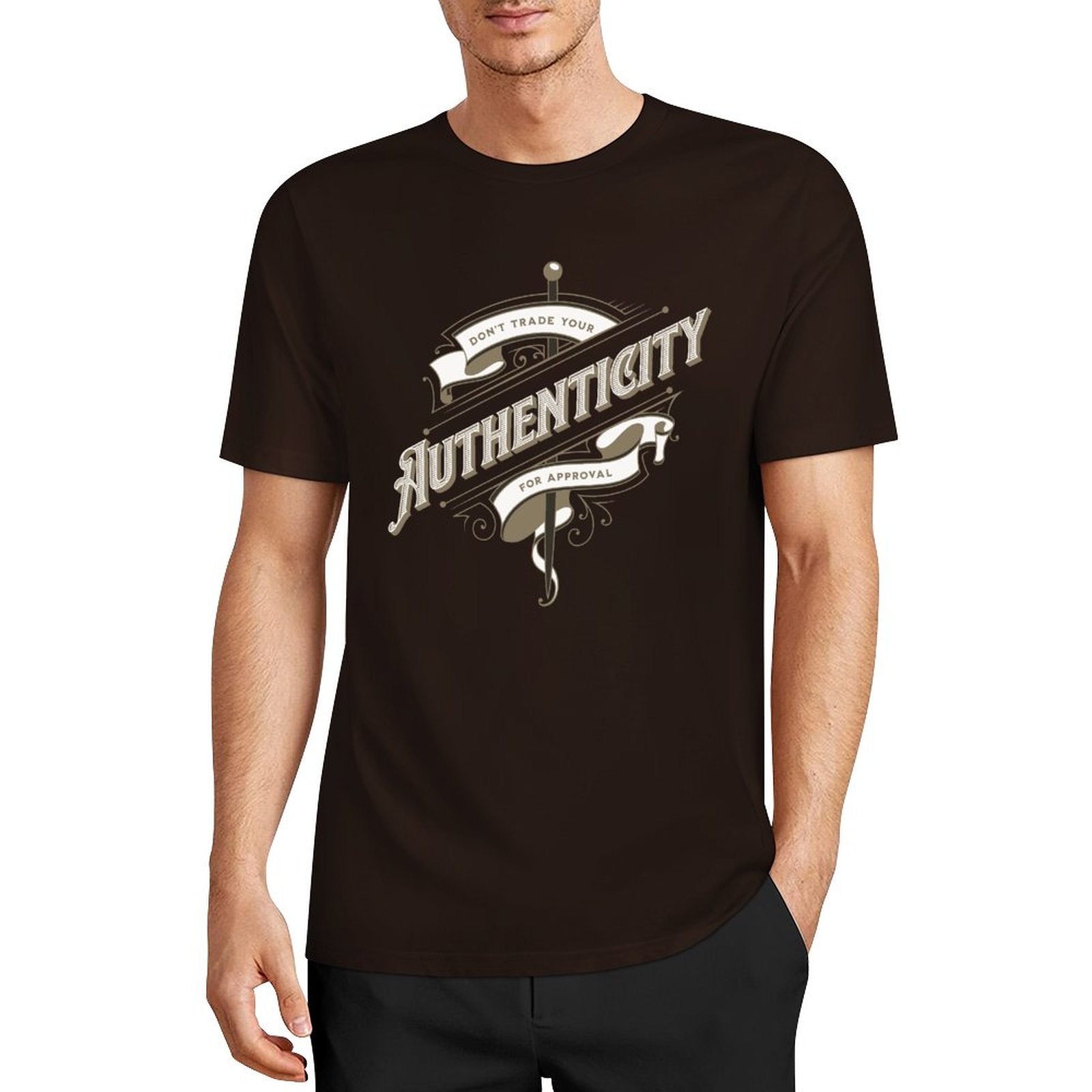 Unisex Short Sleeve T-shirt - Authenticity (Dark Colours)