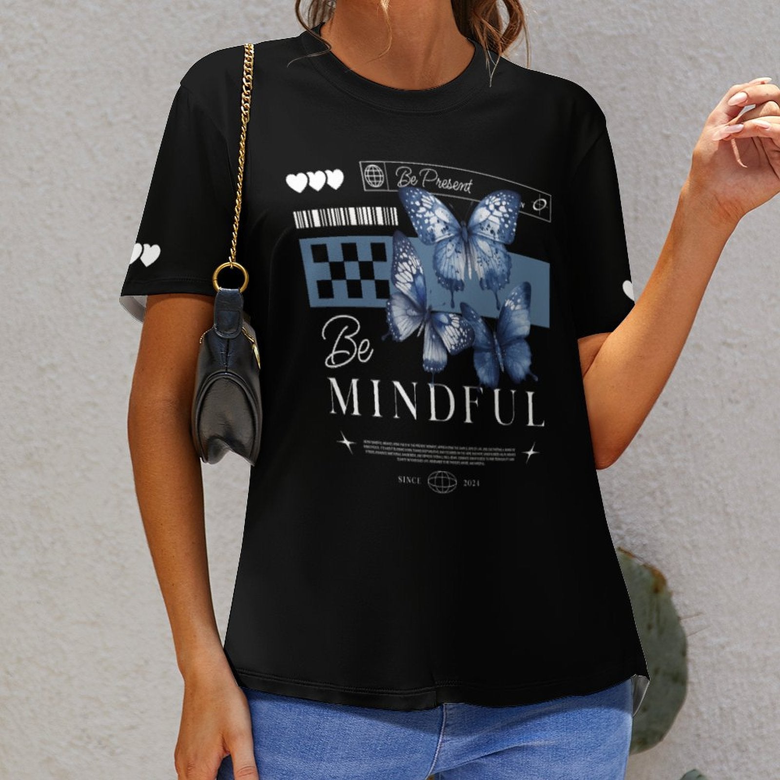 Women's Athletic T-Shirt - Be Mindful