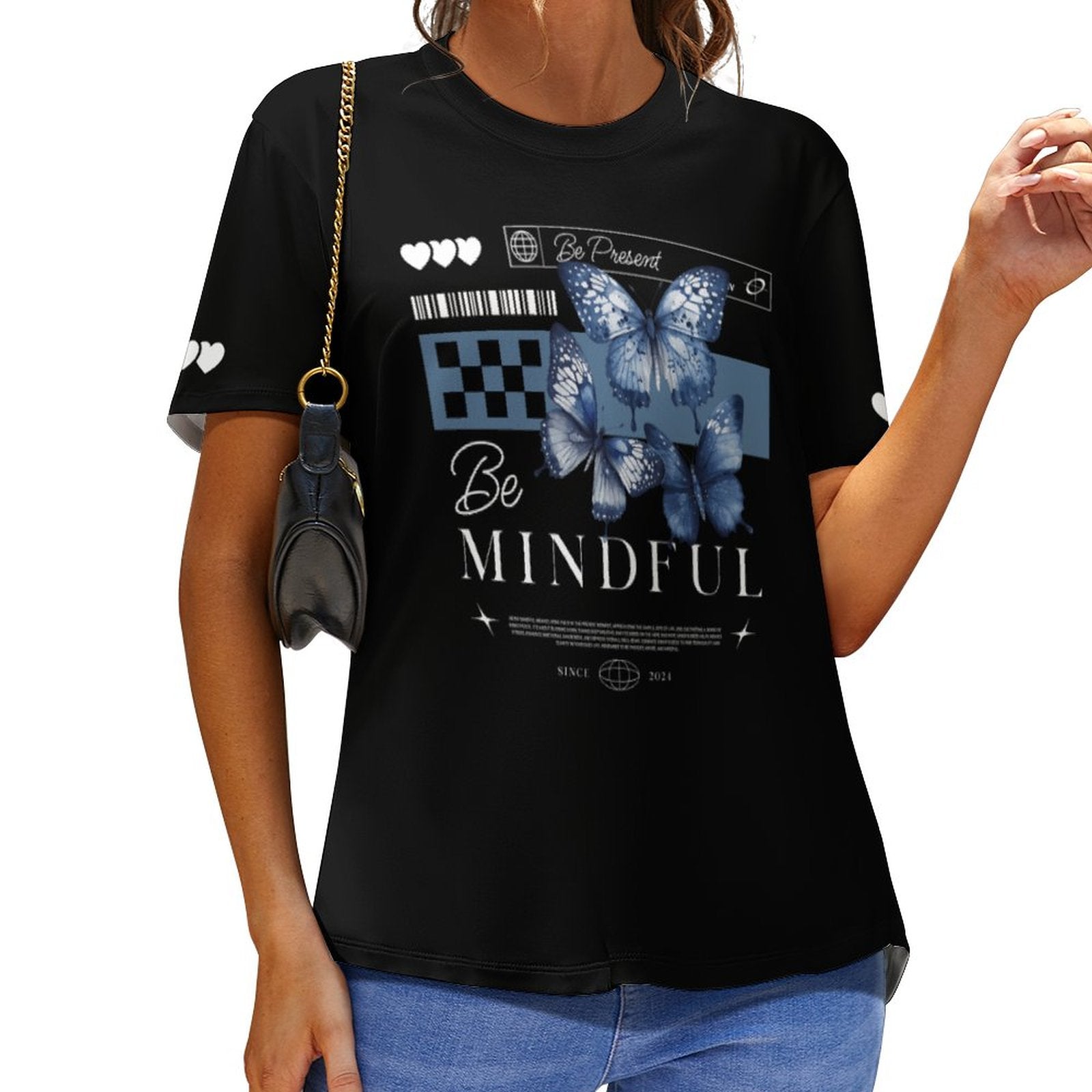 Women's Athletic T-Shirt - Be Mindful