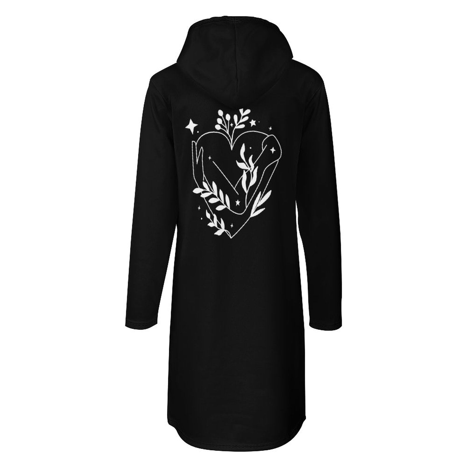 Long Sleeve Hoodie Dress - Love Yourself