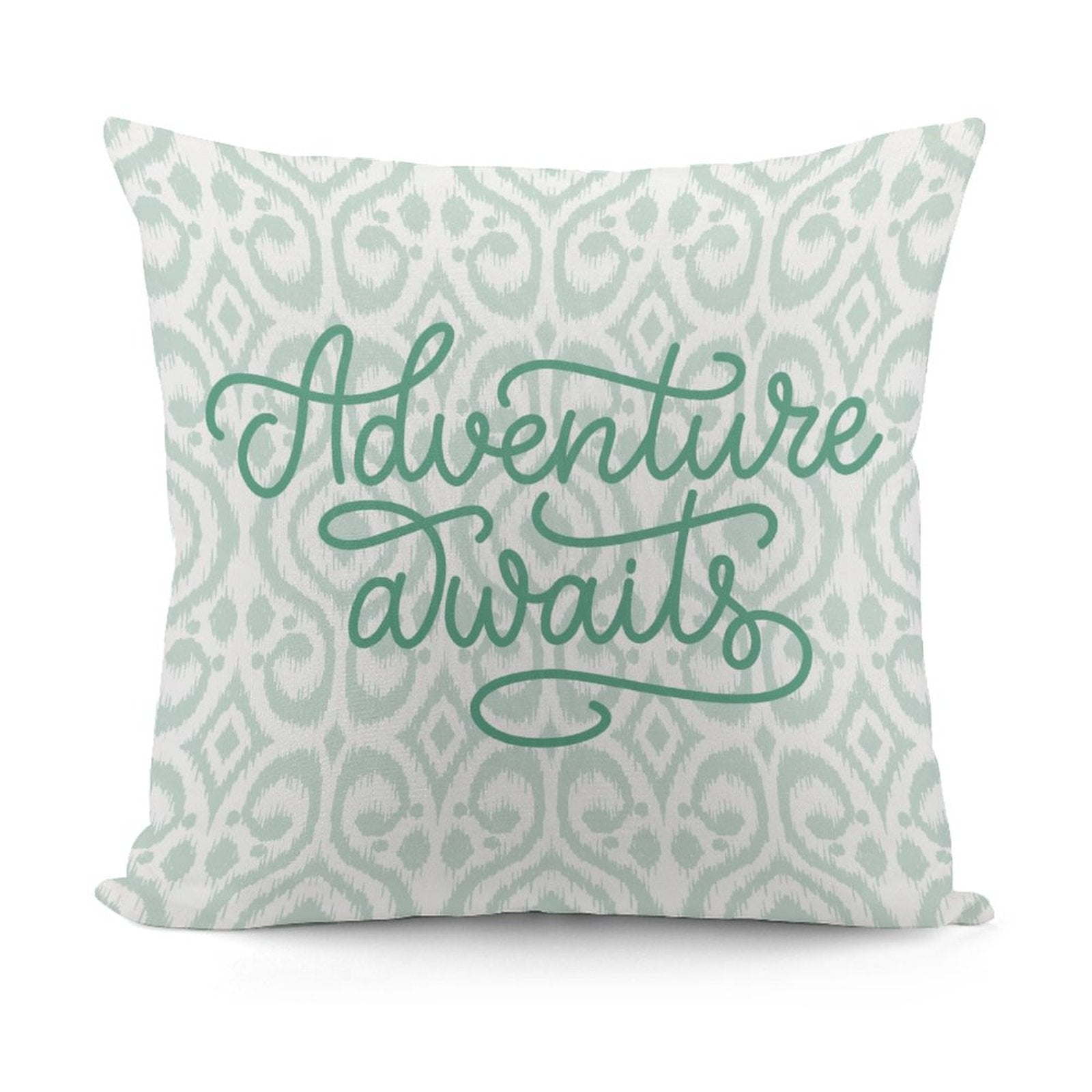 Square Throw Pillow Cover - Adventure Awaits