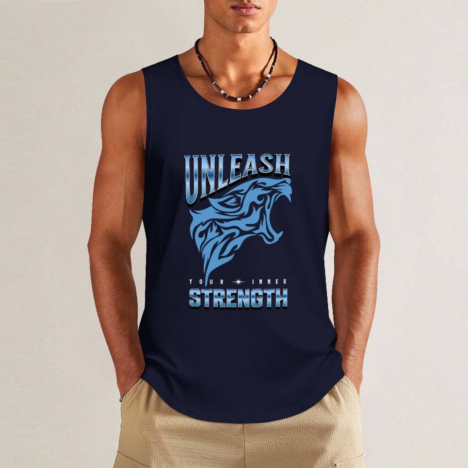 Men's Cotton Tank Top - Unleash Your Inner Strength