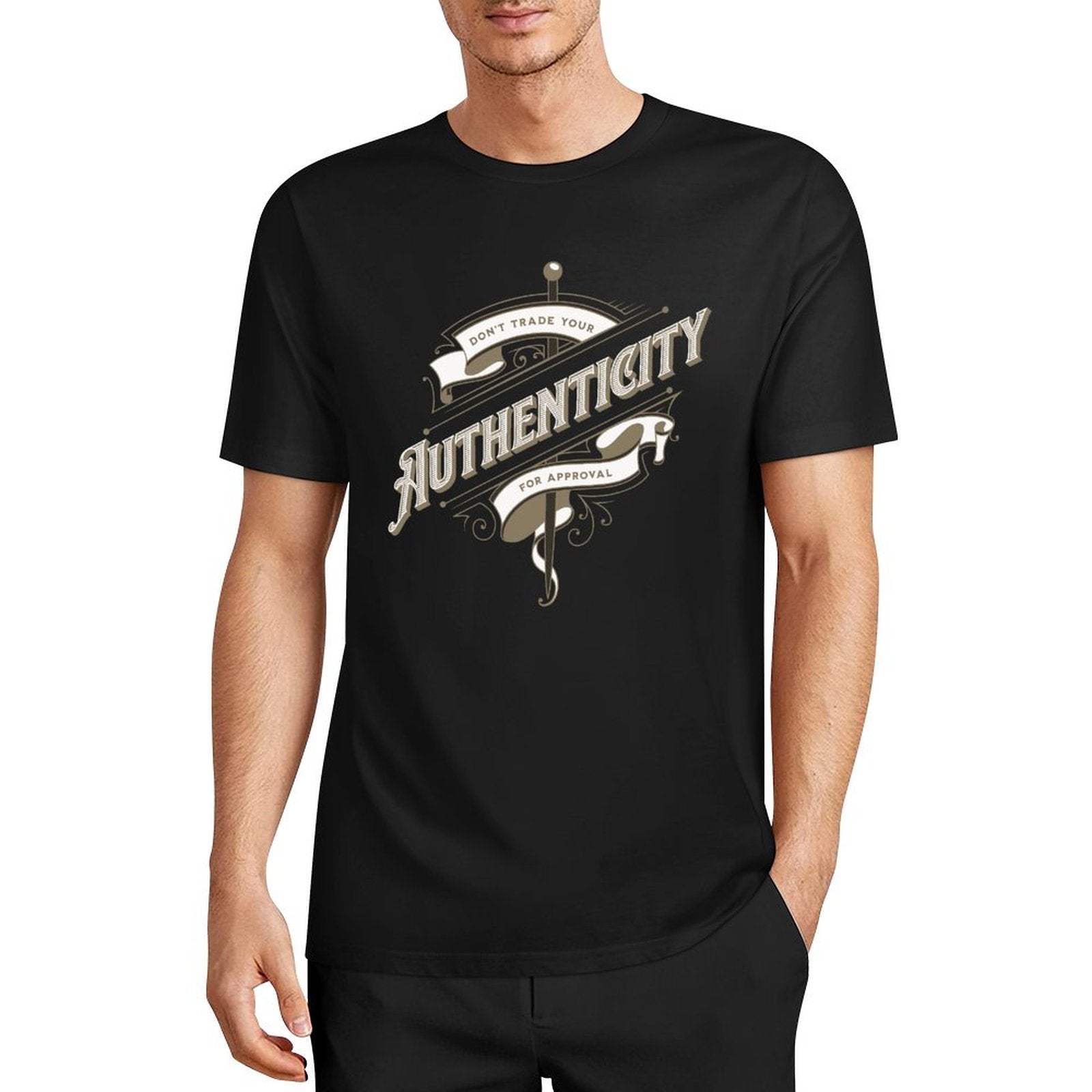 Unisex Short Sleeve T-shirt - Authenticity (Dark Colours)