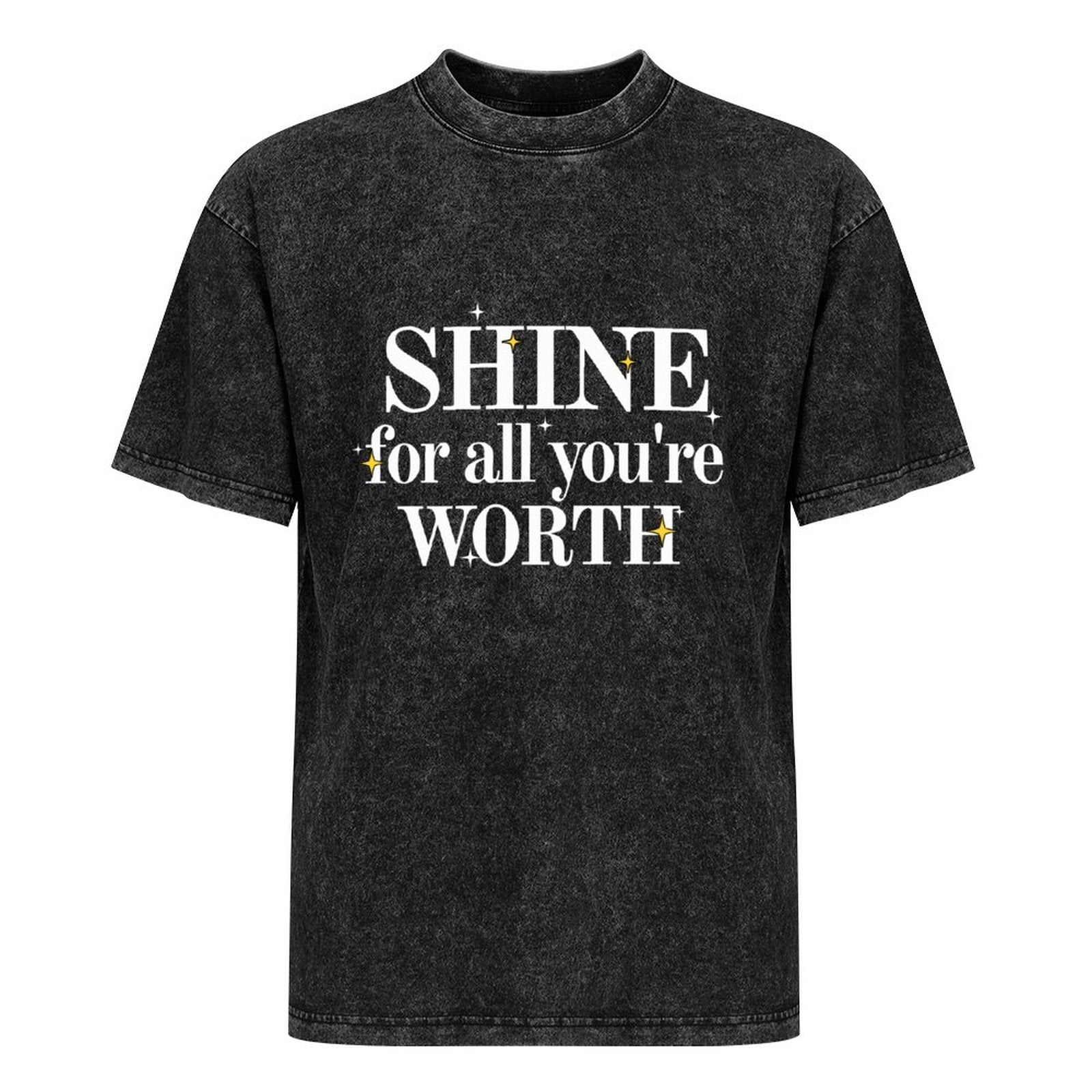 Women Washed Vintage T-Shirt - Shine for All You're Worth