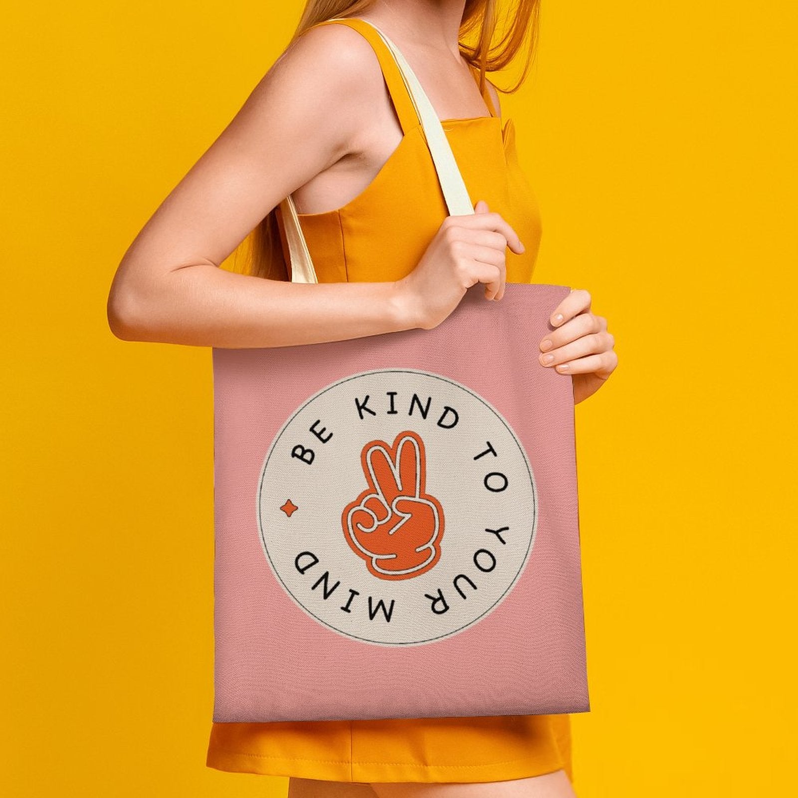 Canvas Tote Handbag - Be Kind to Your Mind