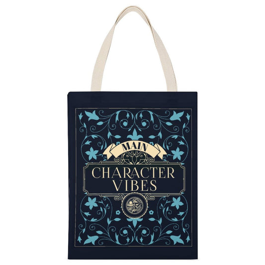 Canvas Tote Bag - Main Character Vibes (Blue)