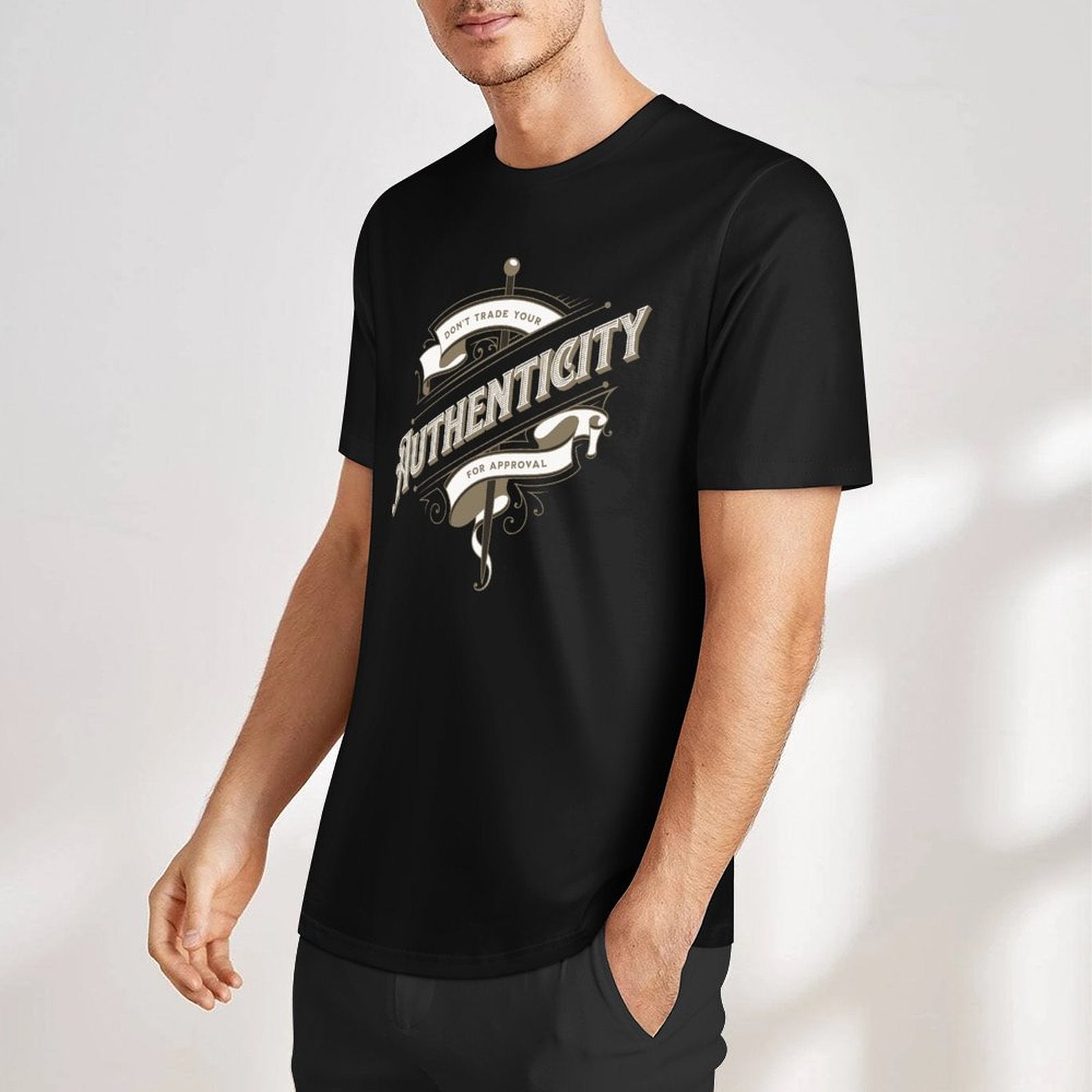 Unisex Short Sleeve T-shirt - Authenticity (Dark Colours)