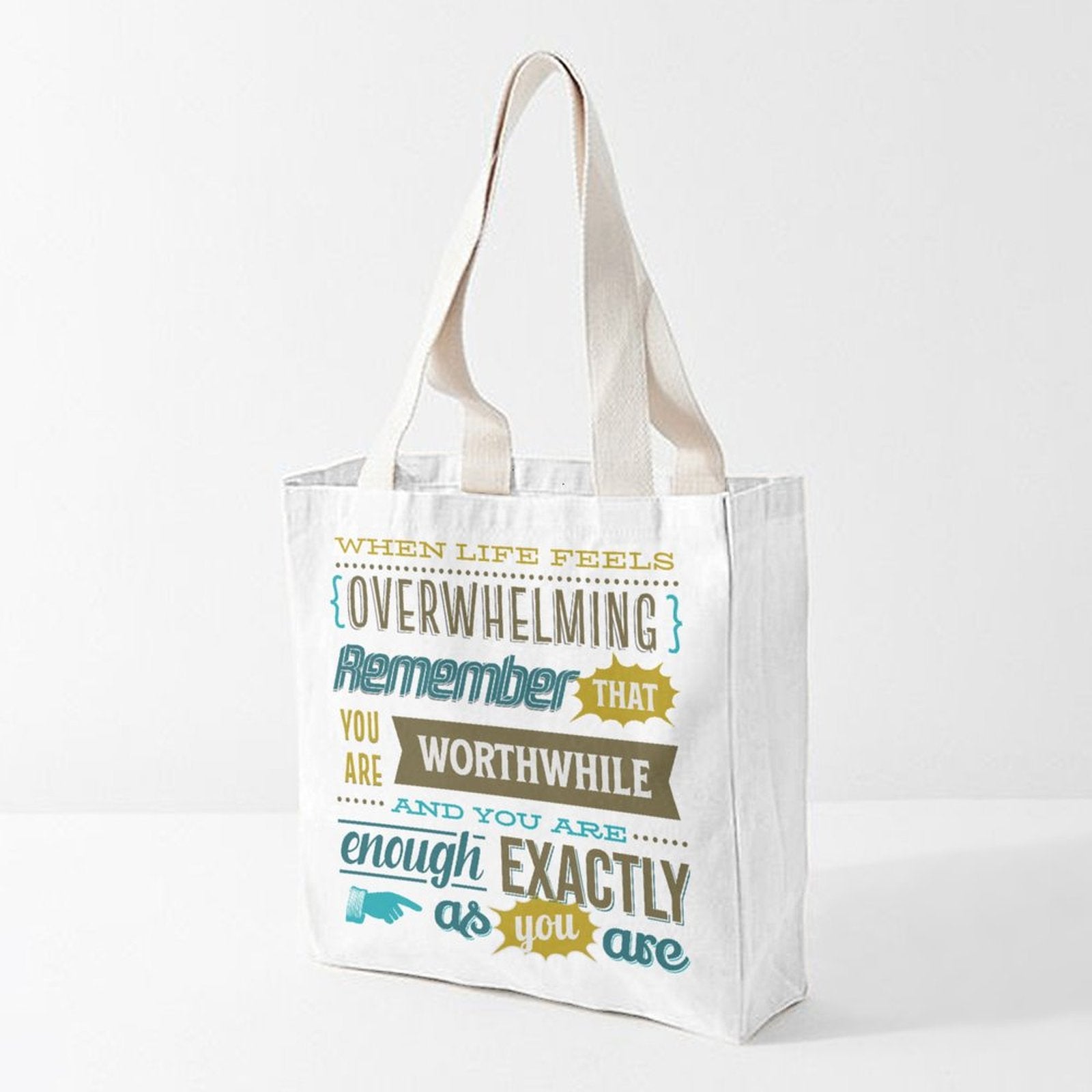 Women's Canvas Tote Bags - When Life Feels Overwhelming