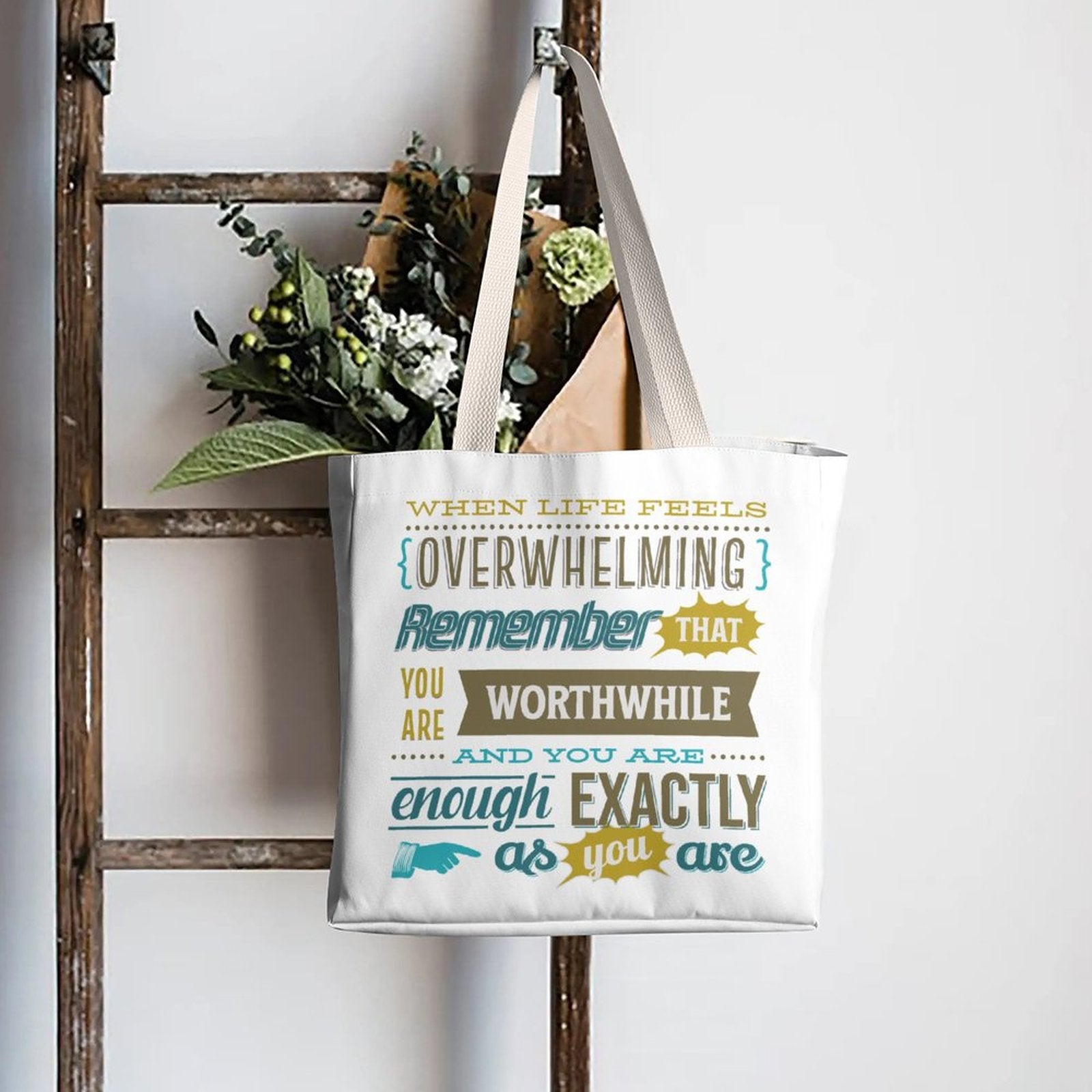 Women's Canvas Tote Bags - When Life Feels Overwhelming