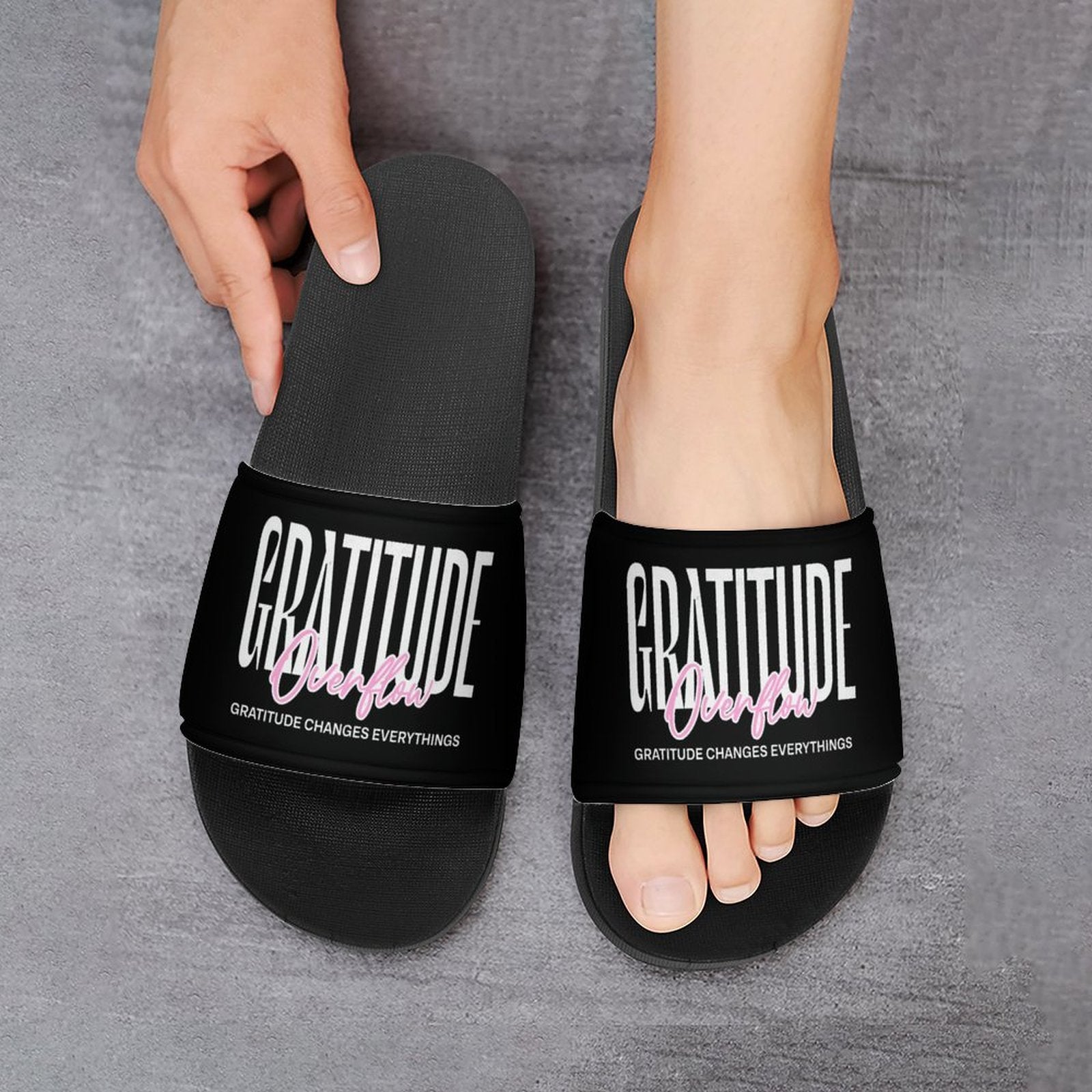 Women's Slides - Gratitude Overflow