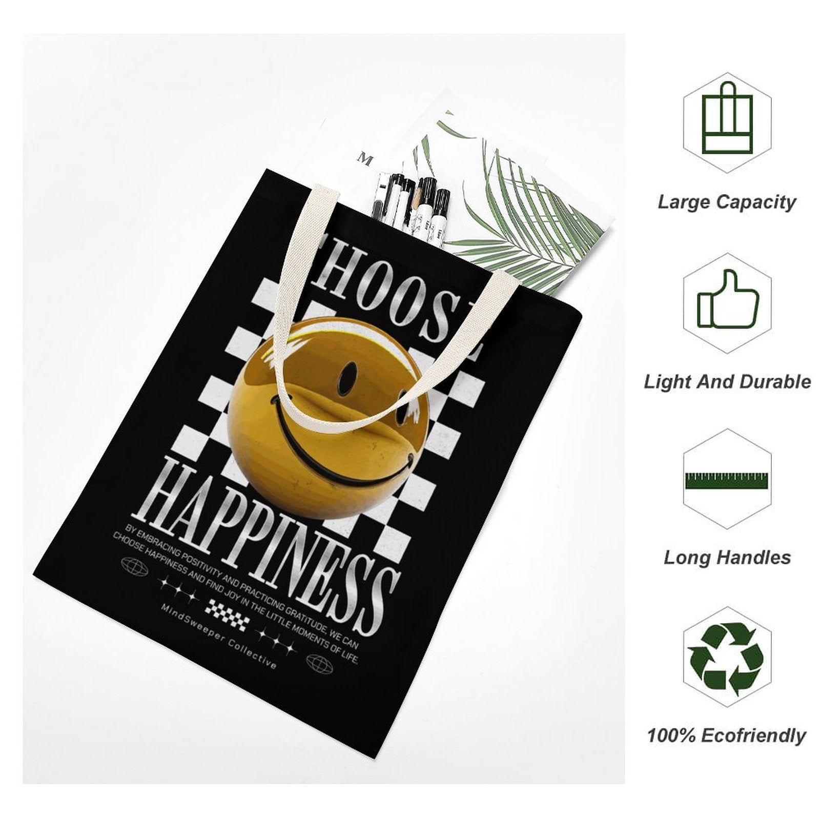 Canvas Tote Bag - Choose Happiness