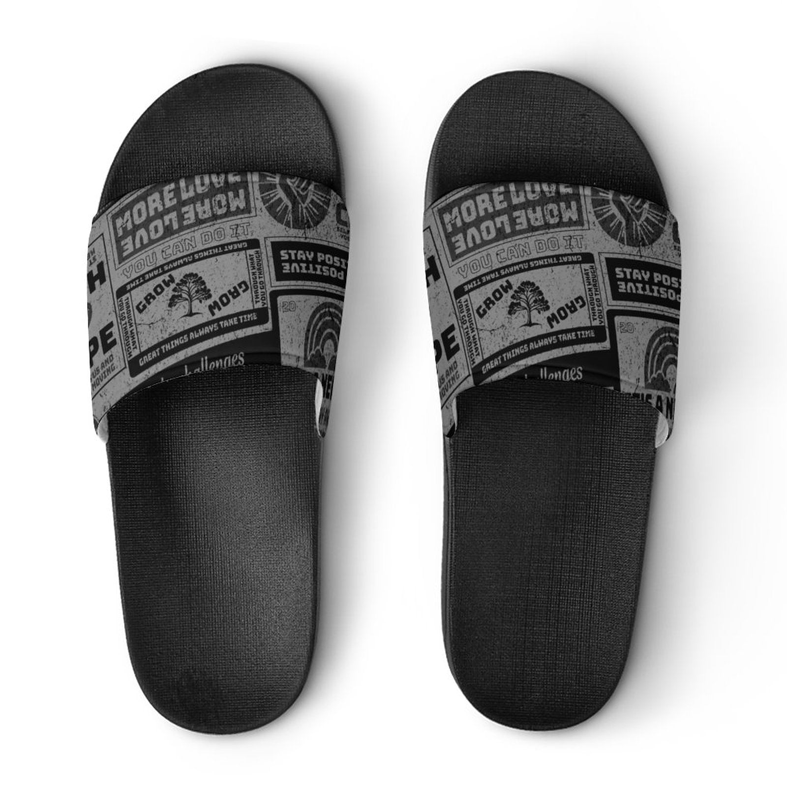 Unisex Slides - You Can Do It (Grey)