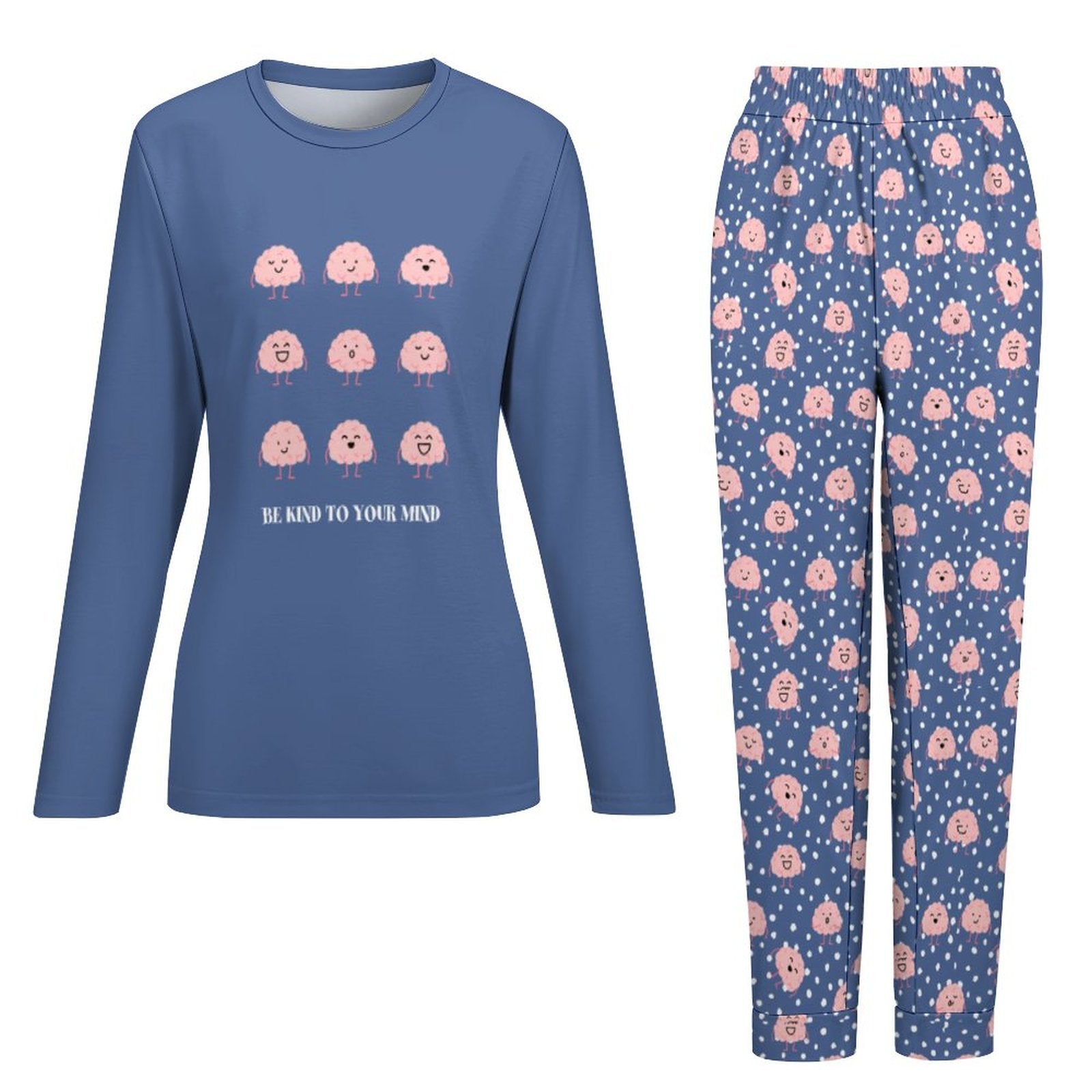 Women's 2-Piece Pj Set - Be Kind to Your Mind