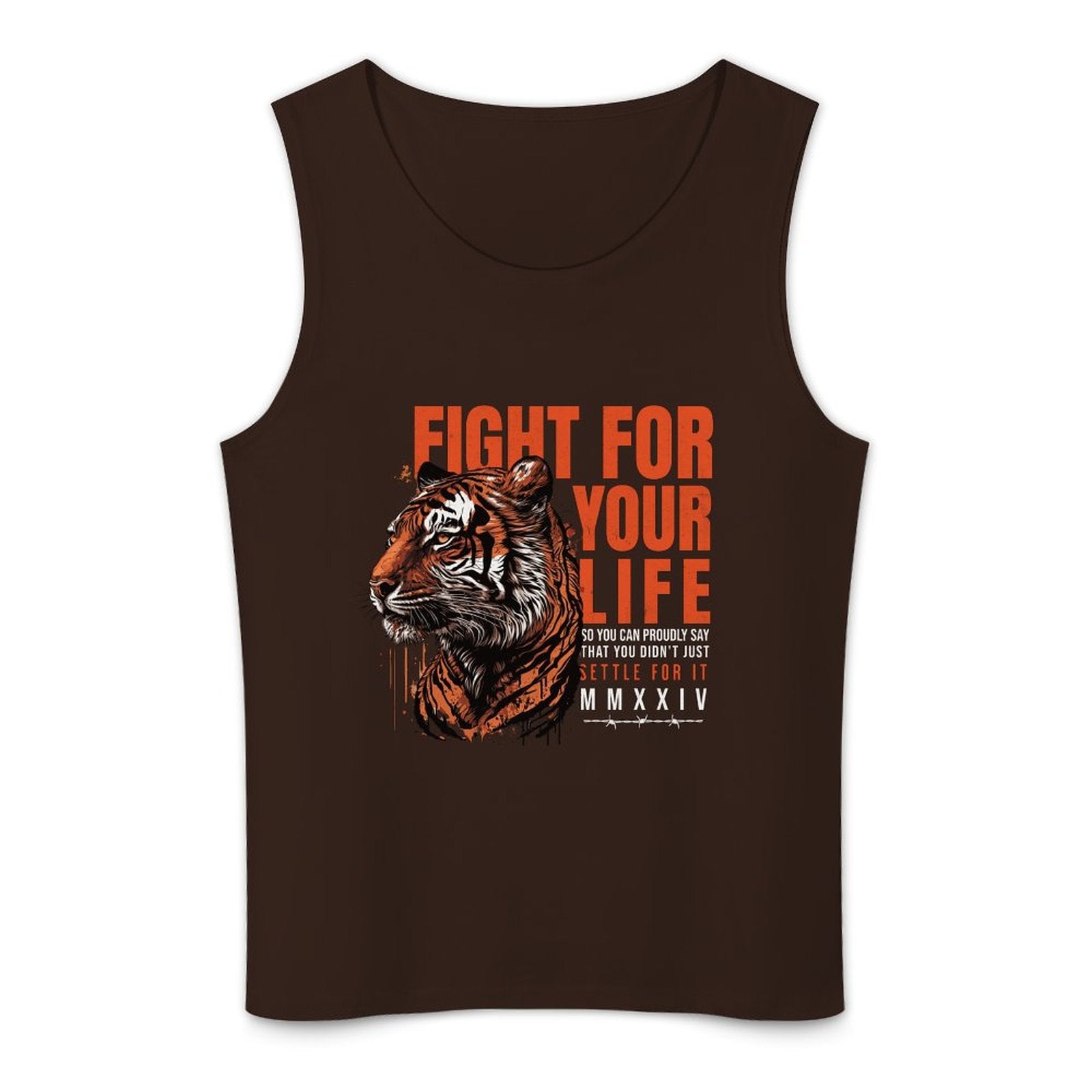 Débardeur athlétique pour hommes - Tiger Fight for Your Life