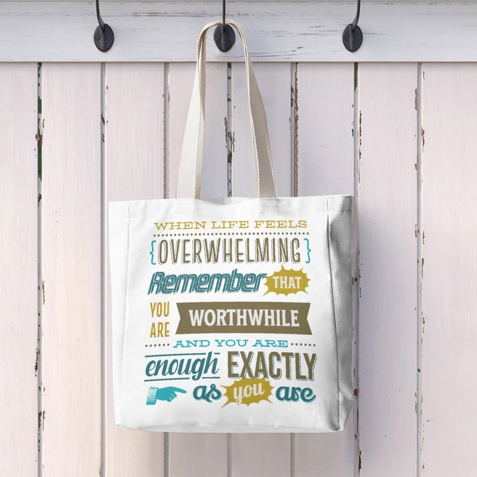 Women's Canvas Tote Bags - When Life Feels Overwhelming