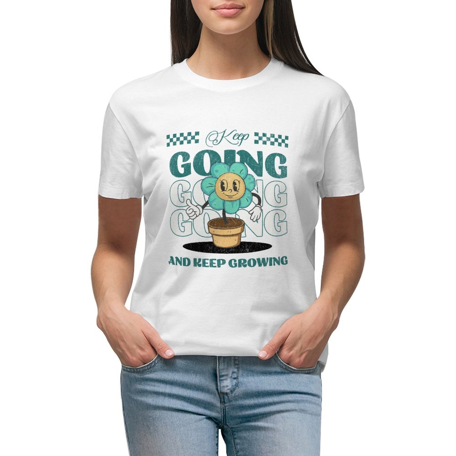 Camiseta retro para mujer - Keep Going