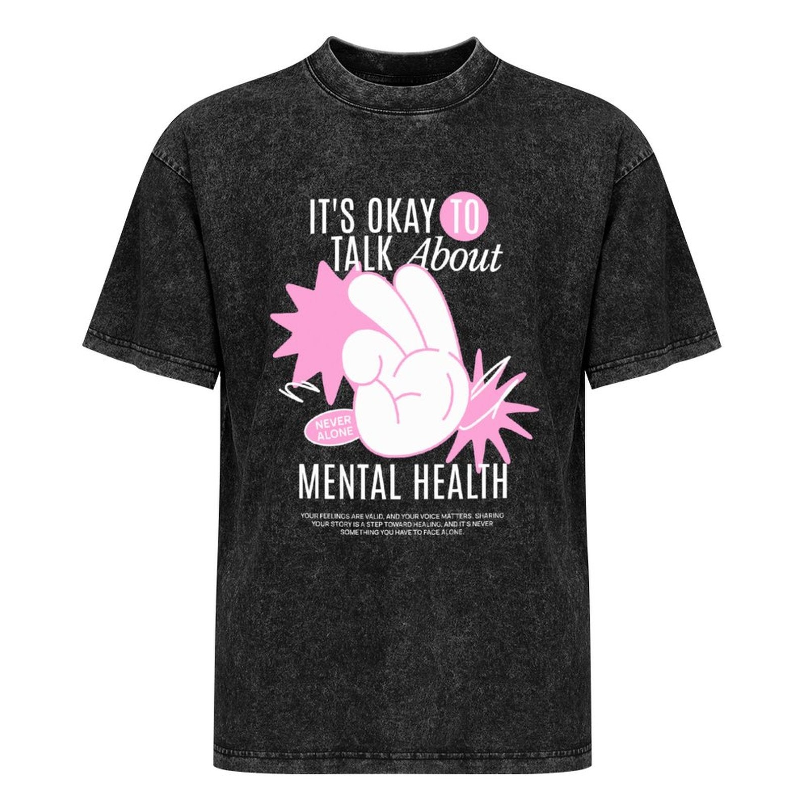 Women's Washed Vintage T-Shirt - It's Okay to Talk About Mental Health