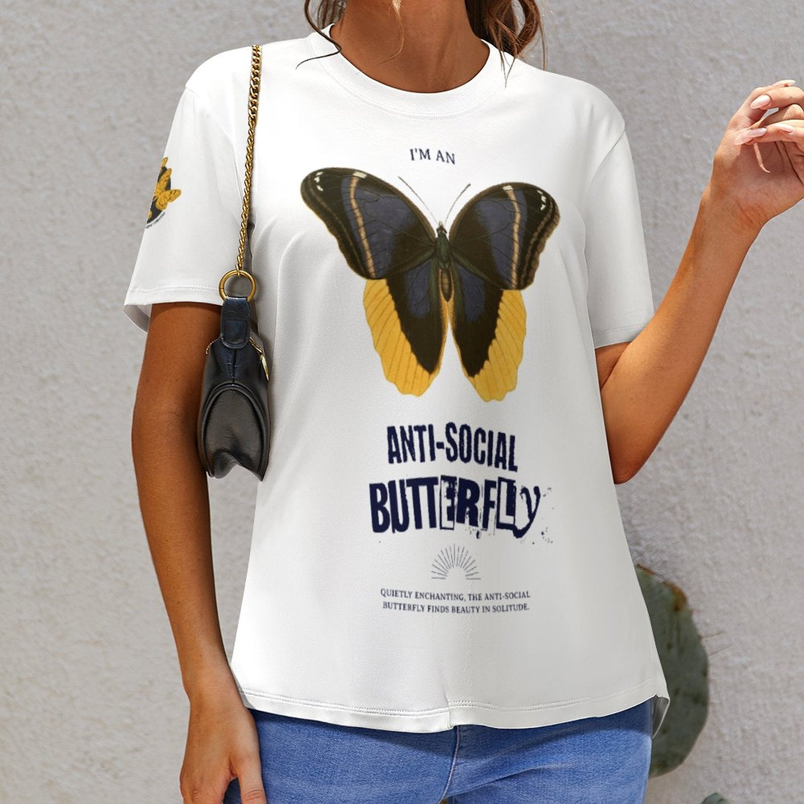 Camiseta de mujer - Mariposa antisocial