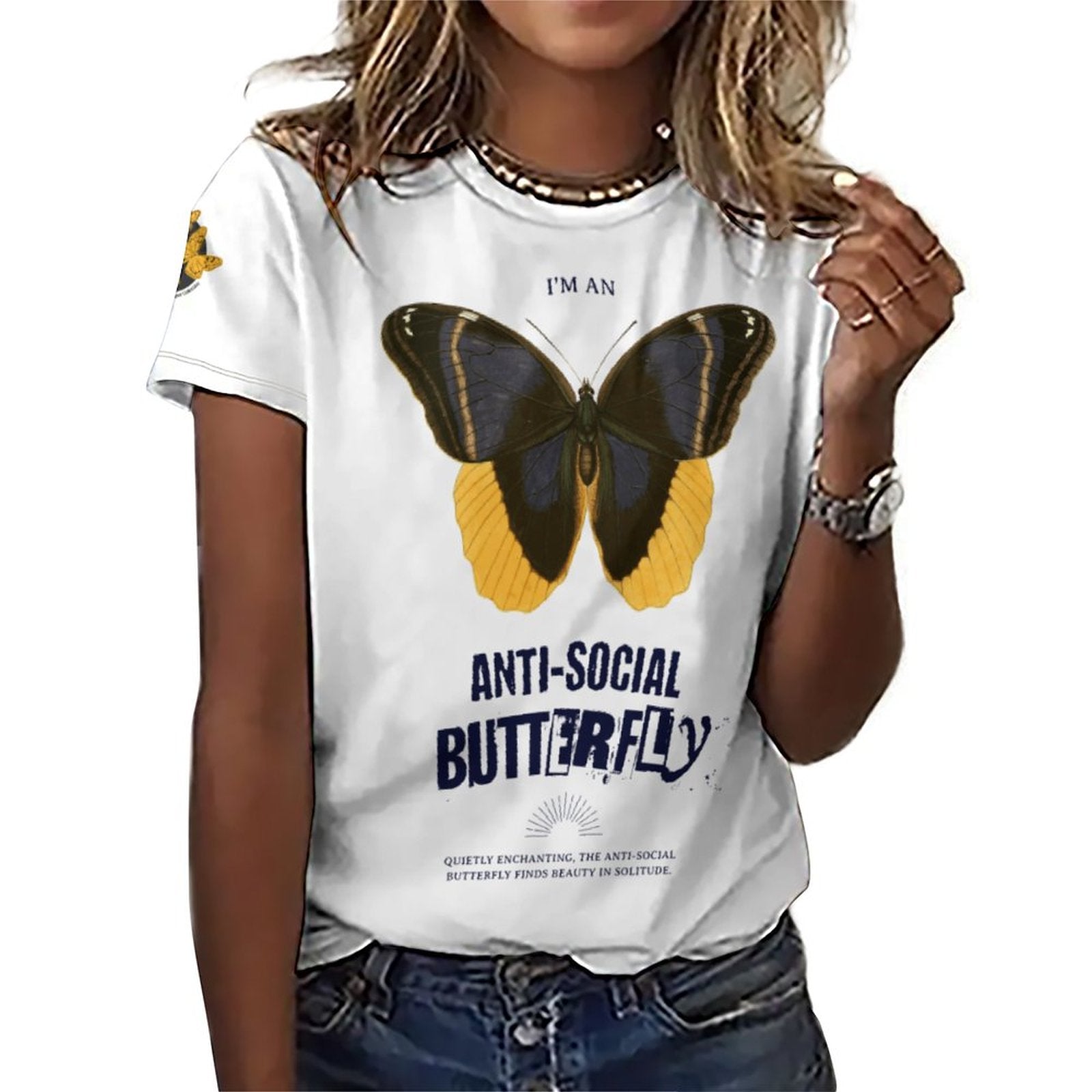 Camiseta de mujer - Mariposa antisocial