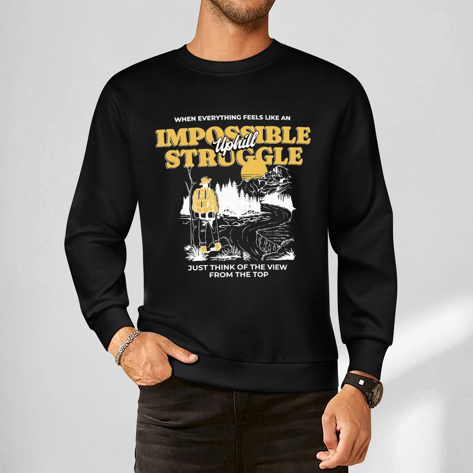 Men's Sweatshirt - Uphill Struggle