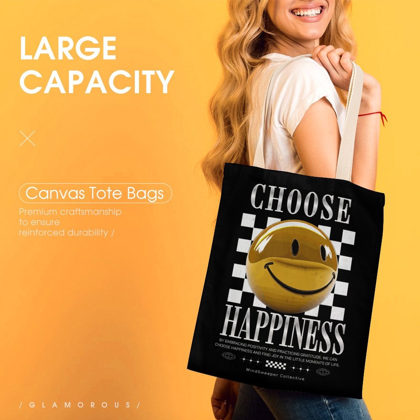 Canvas Tote Bag - Choose Happiness