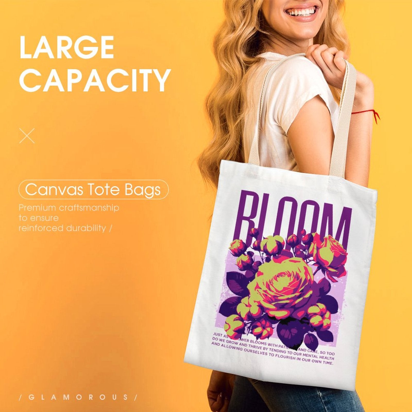 Canvas Tote Bag - Bloom