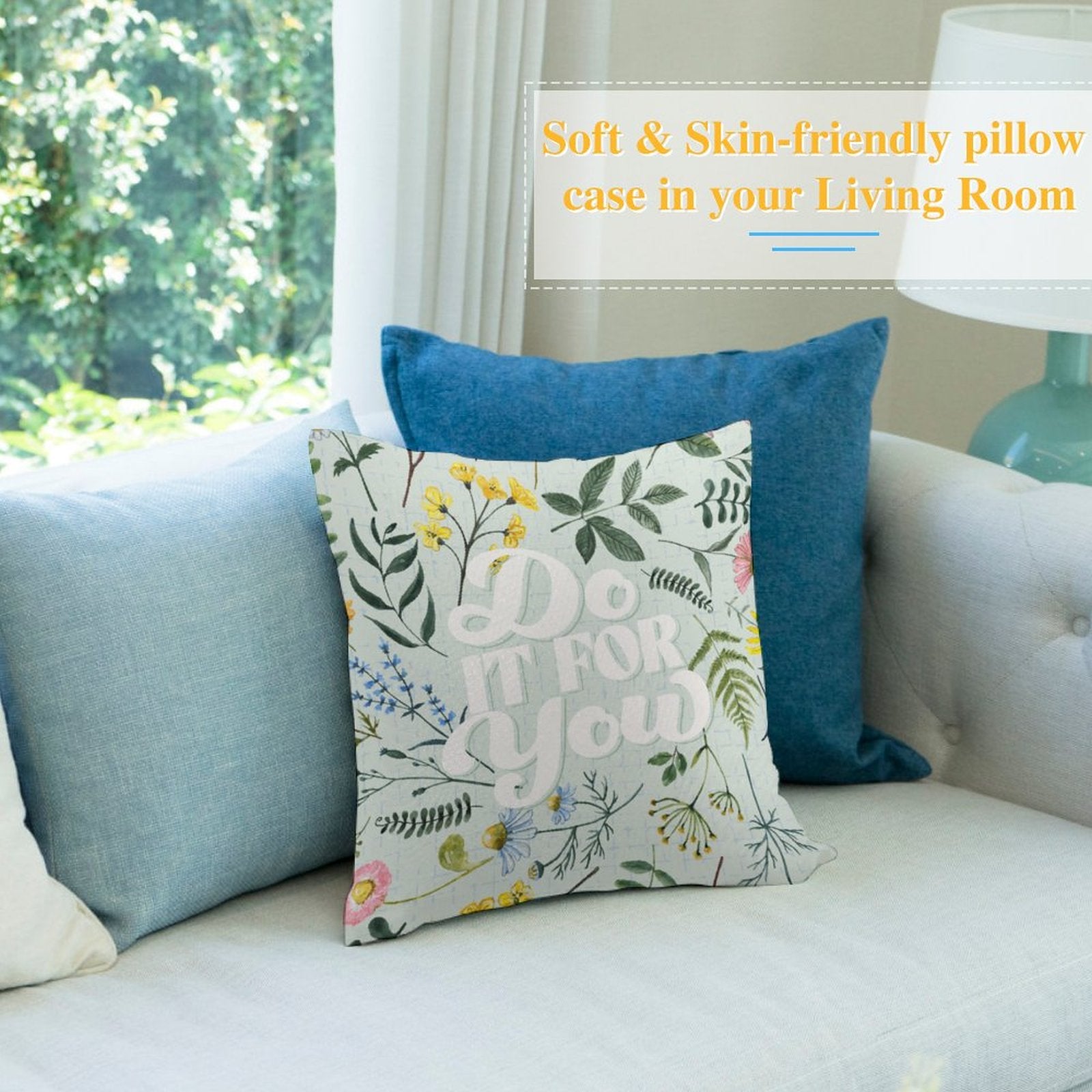 Square Throw Pillow Cover - Do it for You