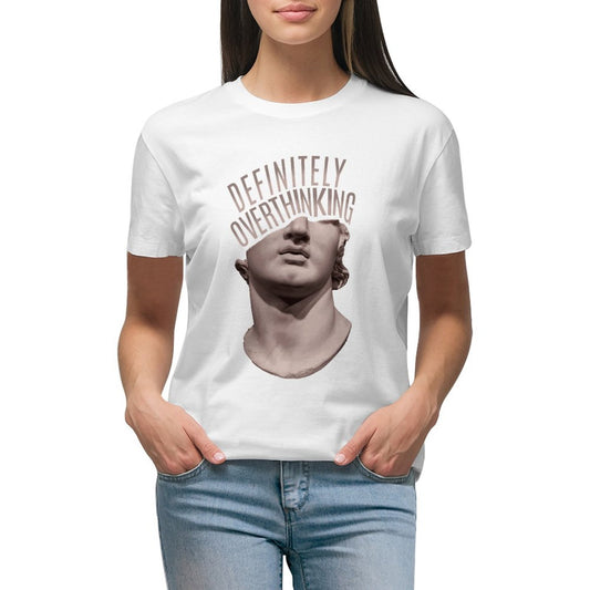 Women's Athletic T-Shirt - Definitely Overthinking