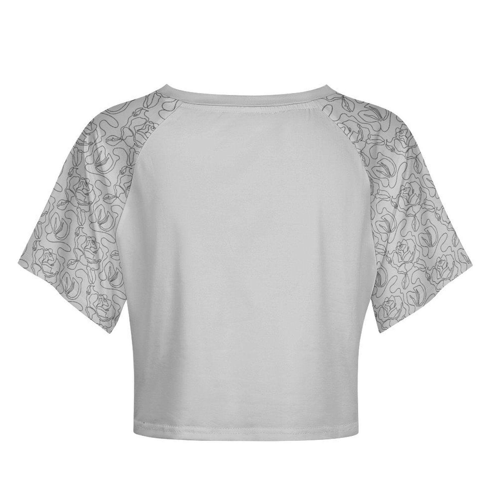 Camiseta de manga corta para mujer con cuello en el ombligo - Pensamientos positivos