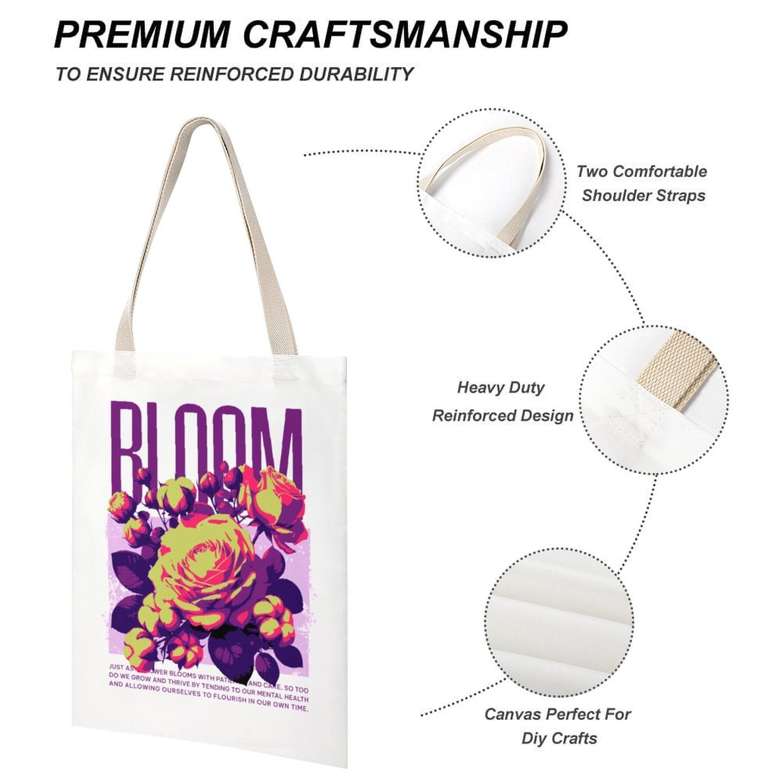 Canvas Tote Bag - Bloom