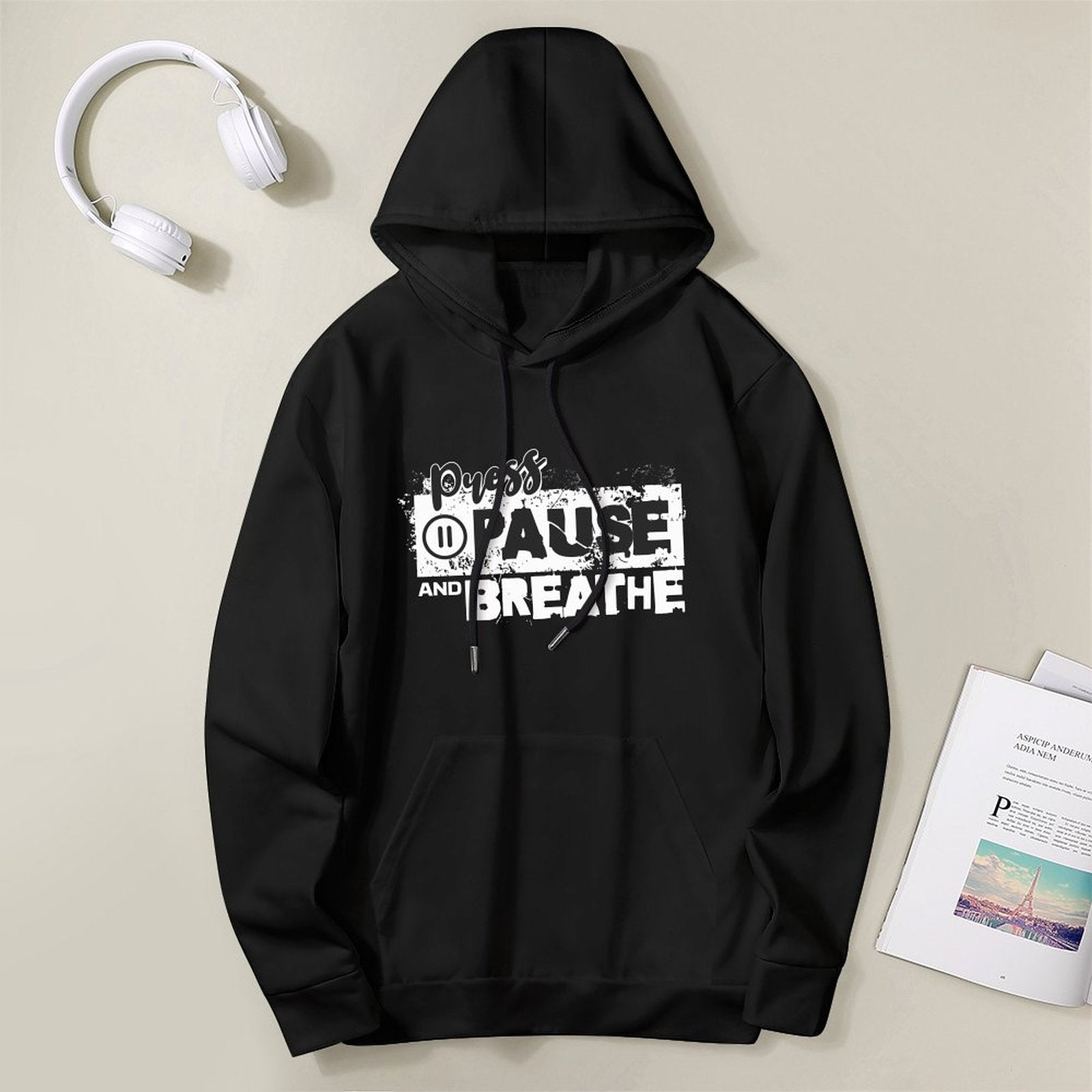 Women's Hoodie - Press Pause and Breathe