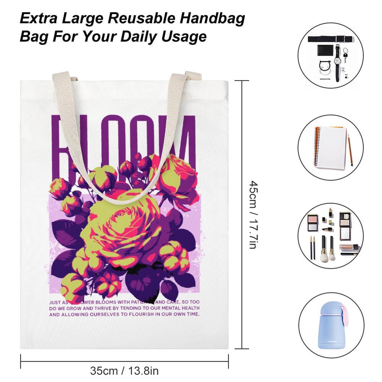 Canvas Tote Bag - Bloom