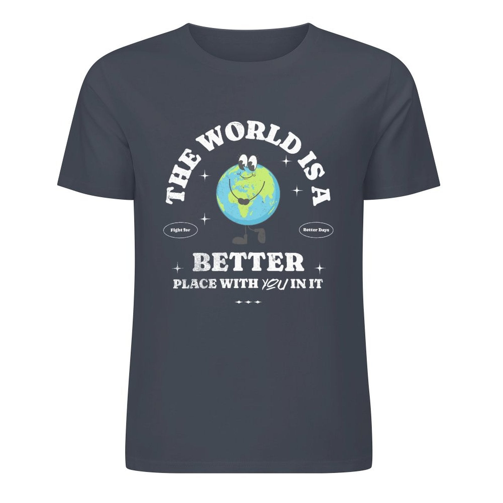 Unisex Short Sleeve T-shirt - The World's Better with You (Blues)