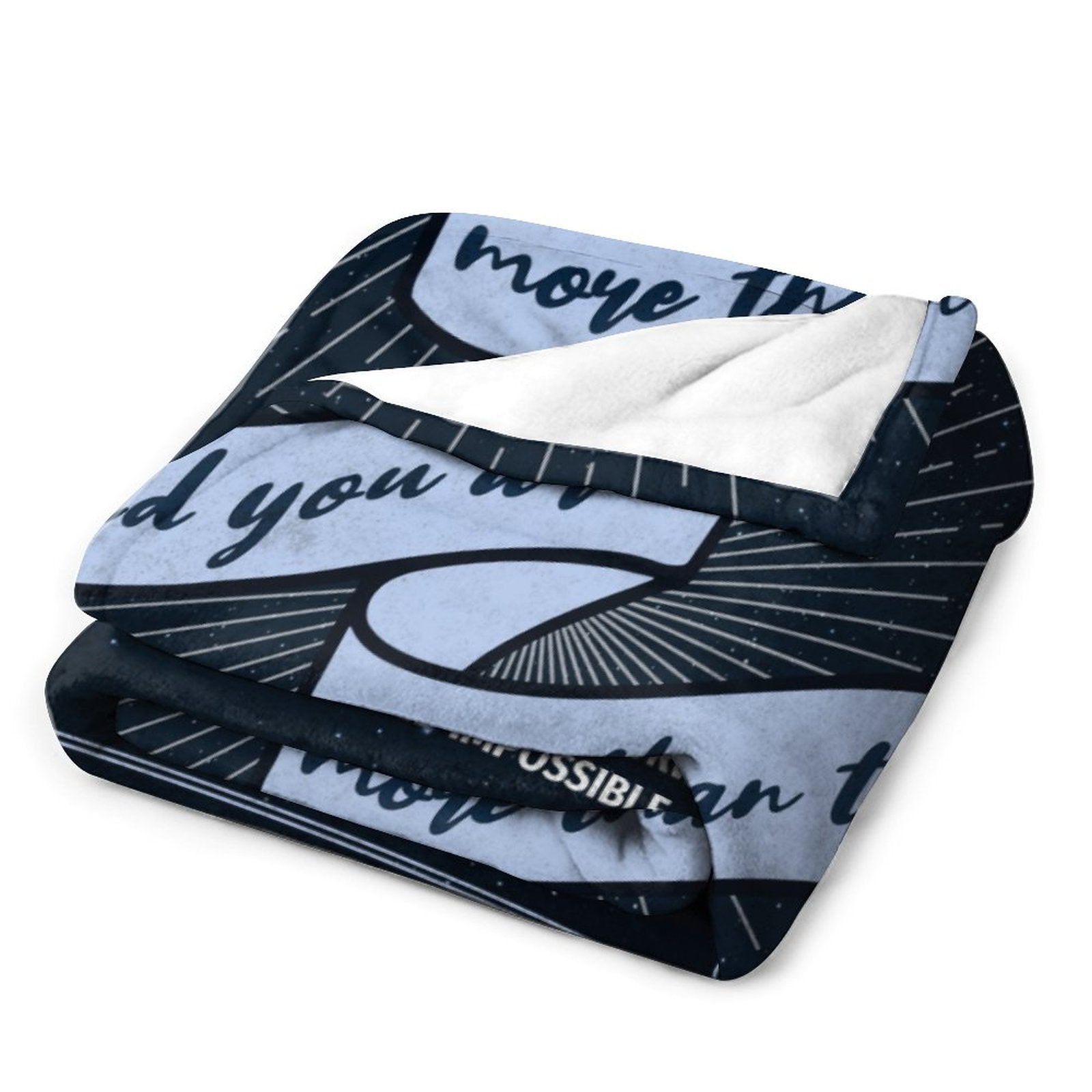 Flannel Blanket - You Are More than a Mental Health Diagnosis (Blue)