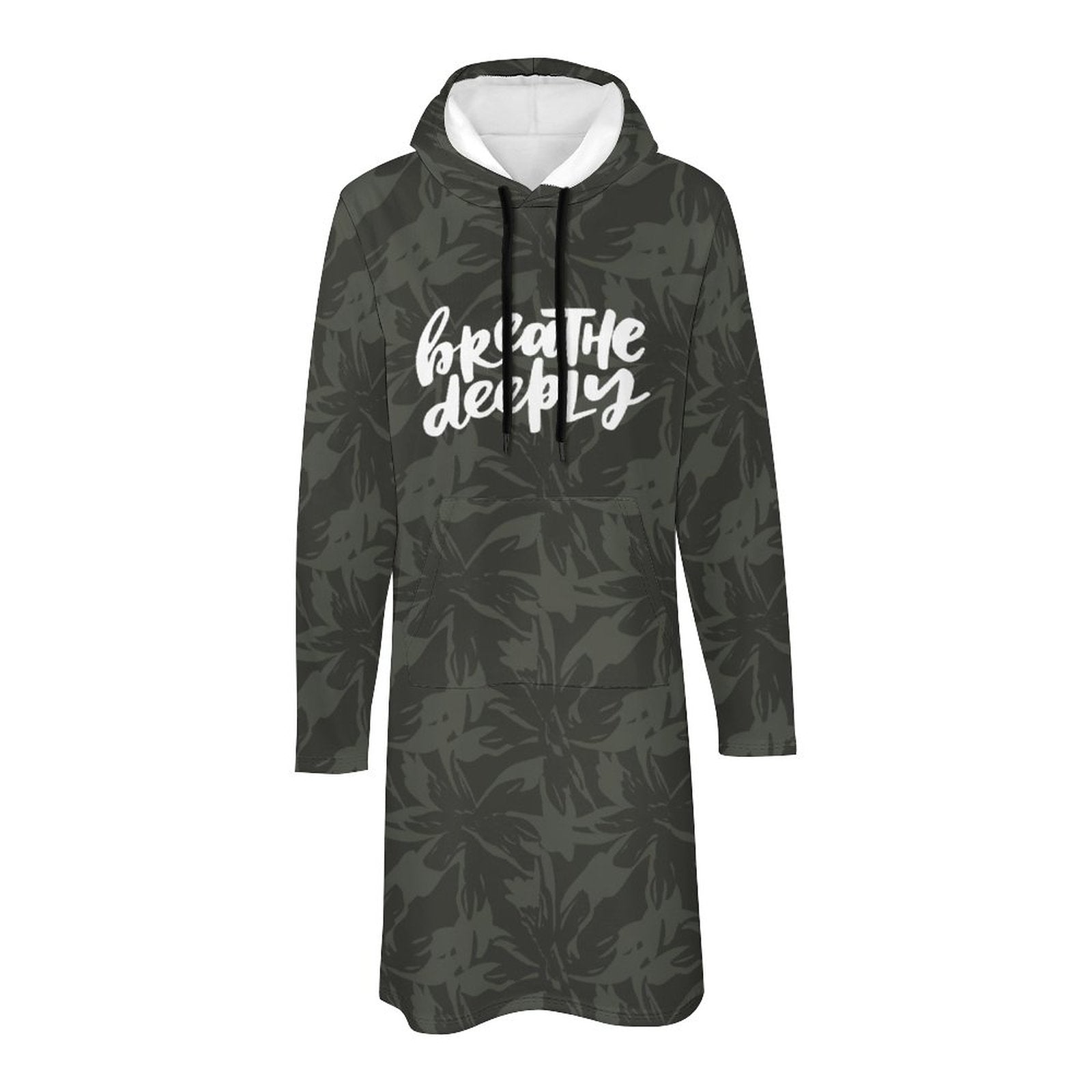 Long Sleeve Hoodie Dress - Breathe Deeply