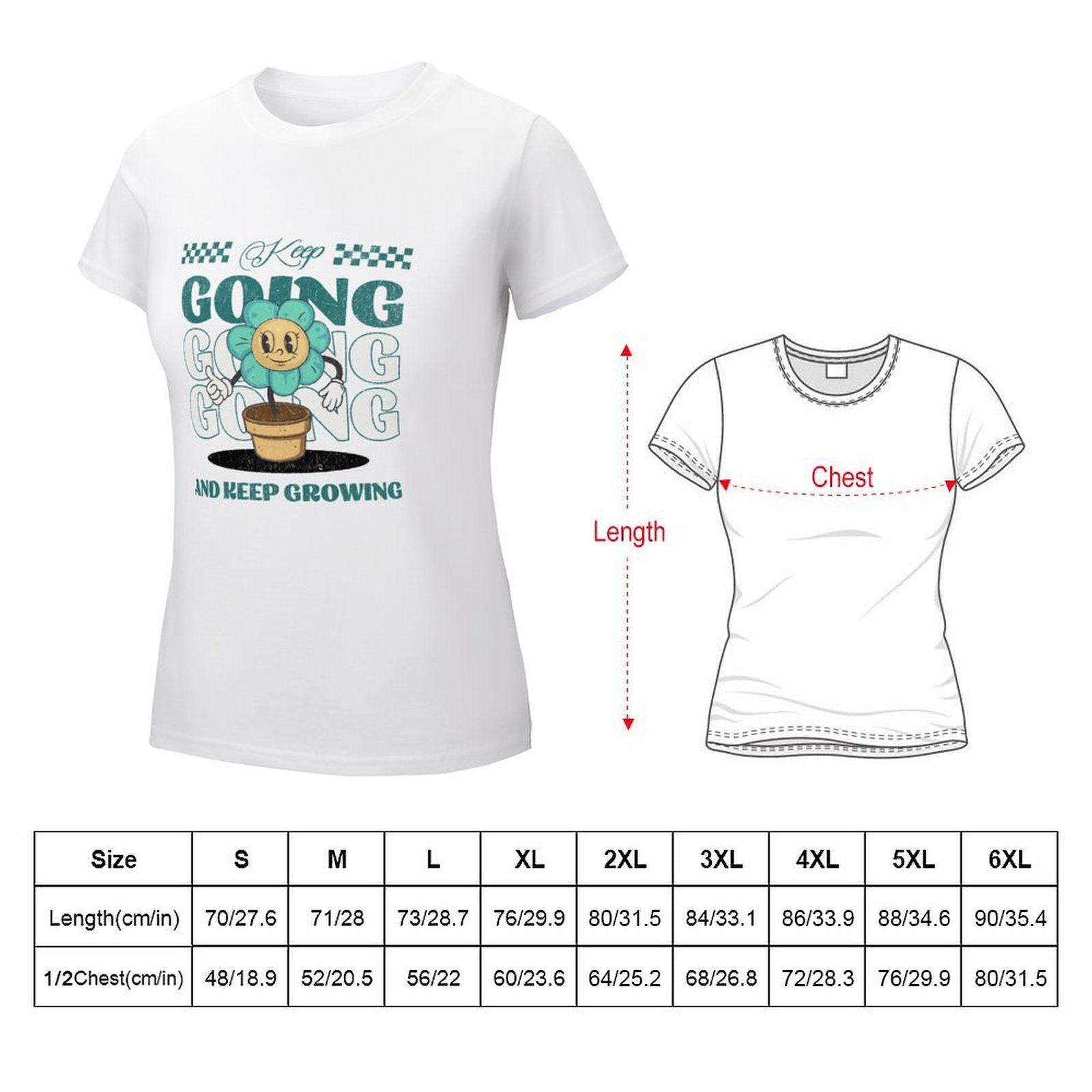 Camiseta retro para mujer - Keep Going