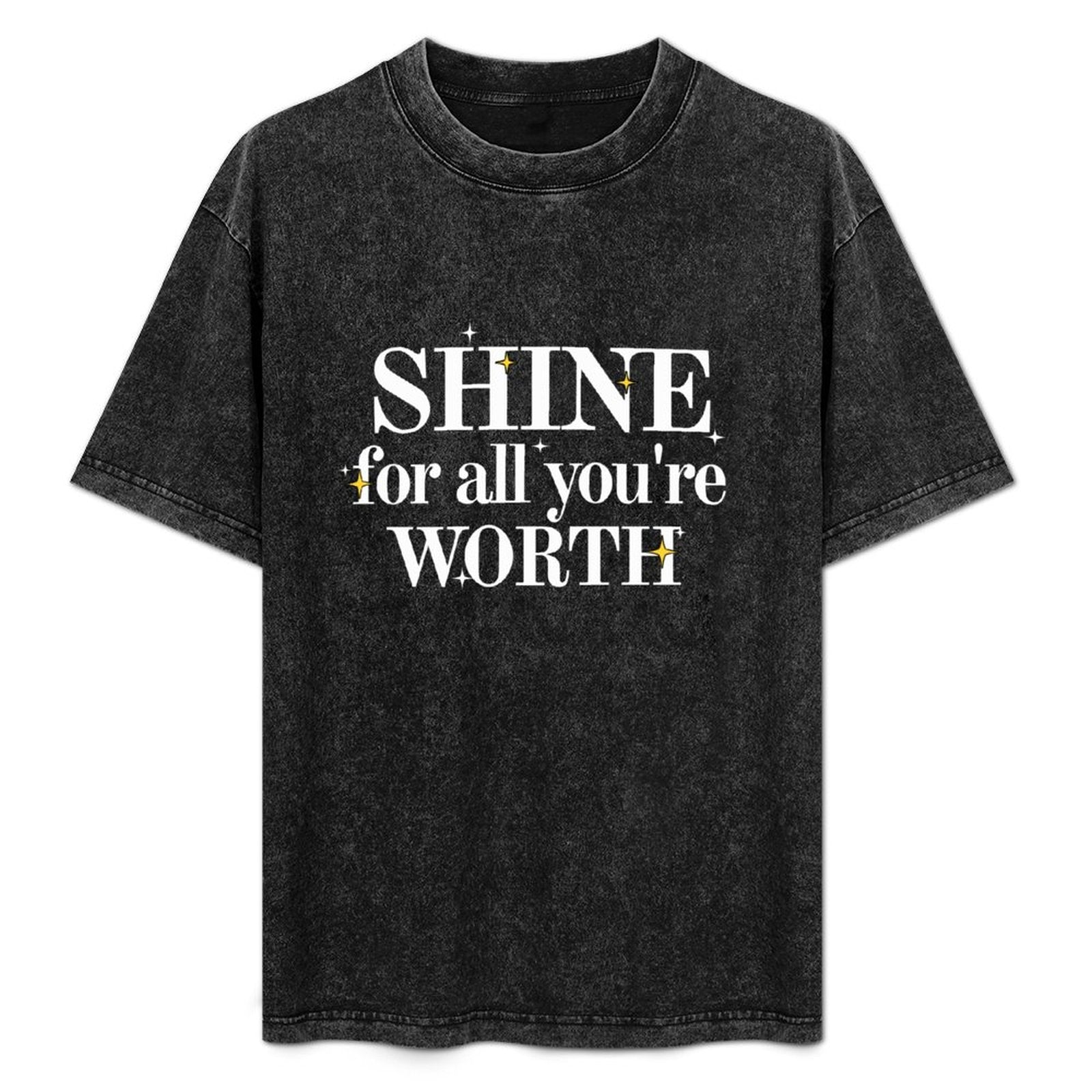 Women Washed Vintage T-Shirt - Shine for All You're Worth