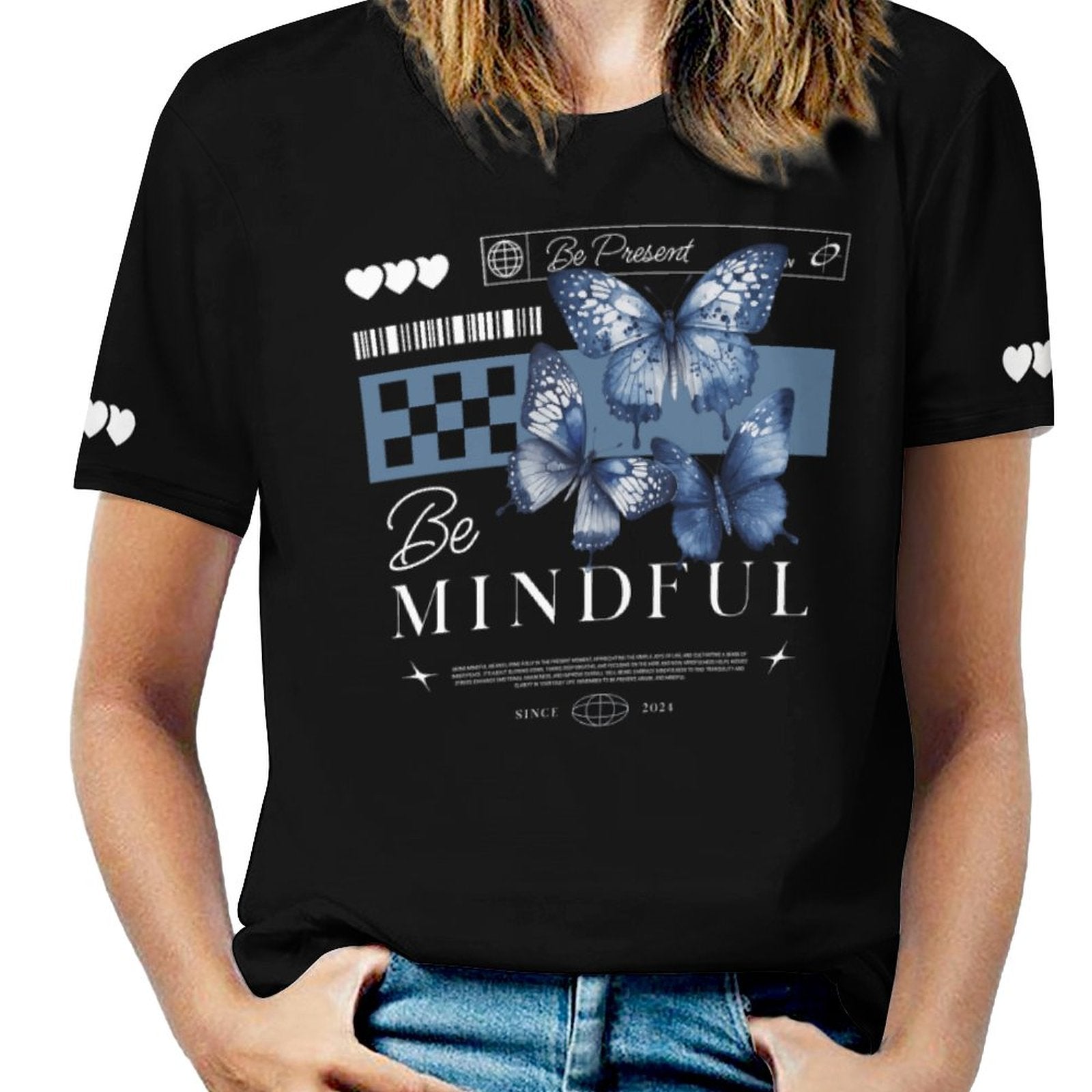 Women's Athletic T-Shirt - Be Mindful