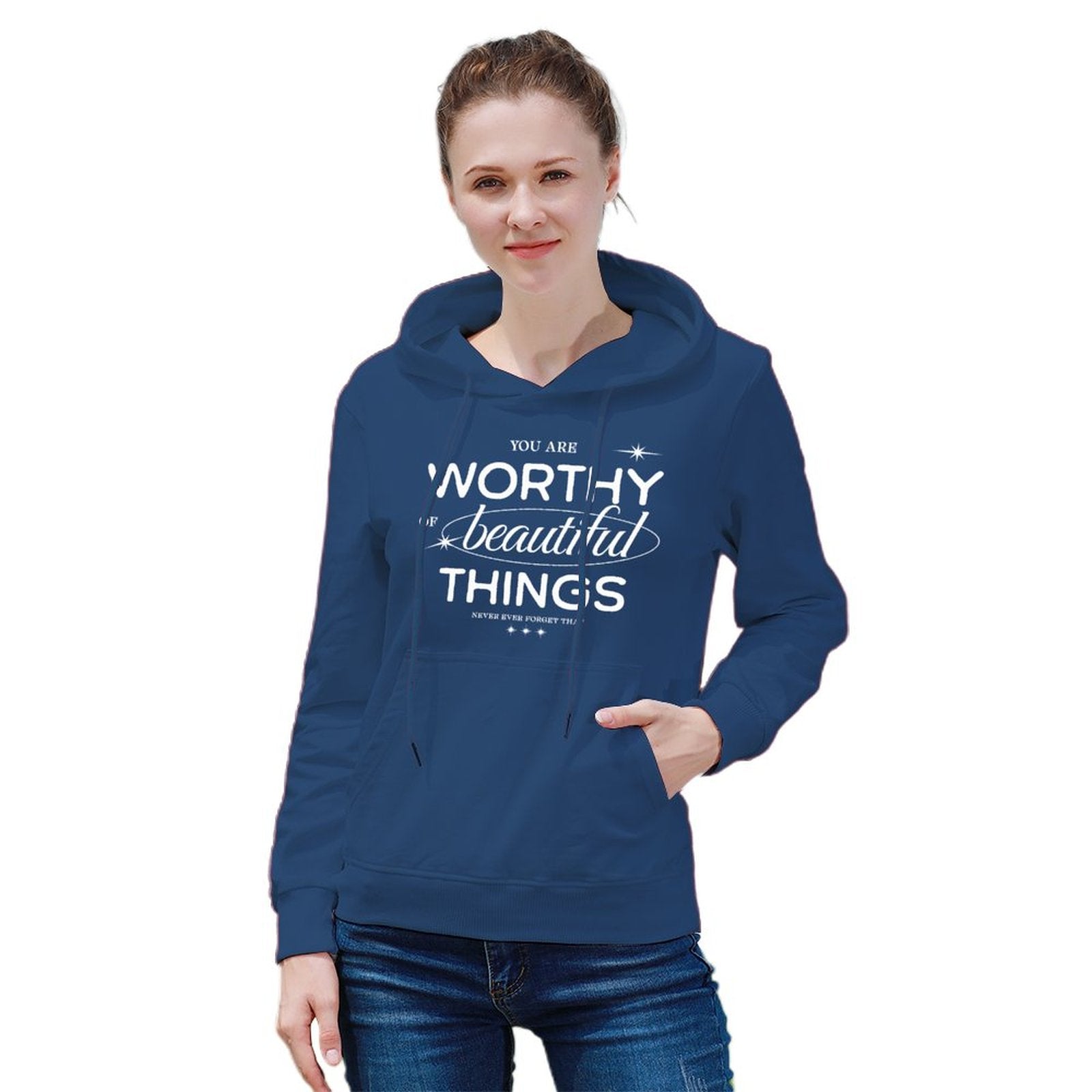 Women's Hoodie - You are Worthy of Beautiful Things