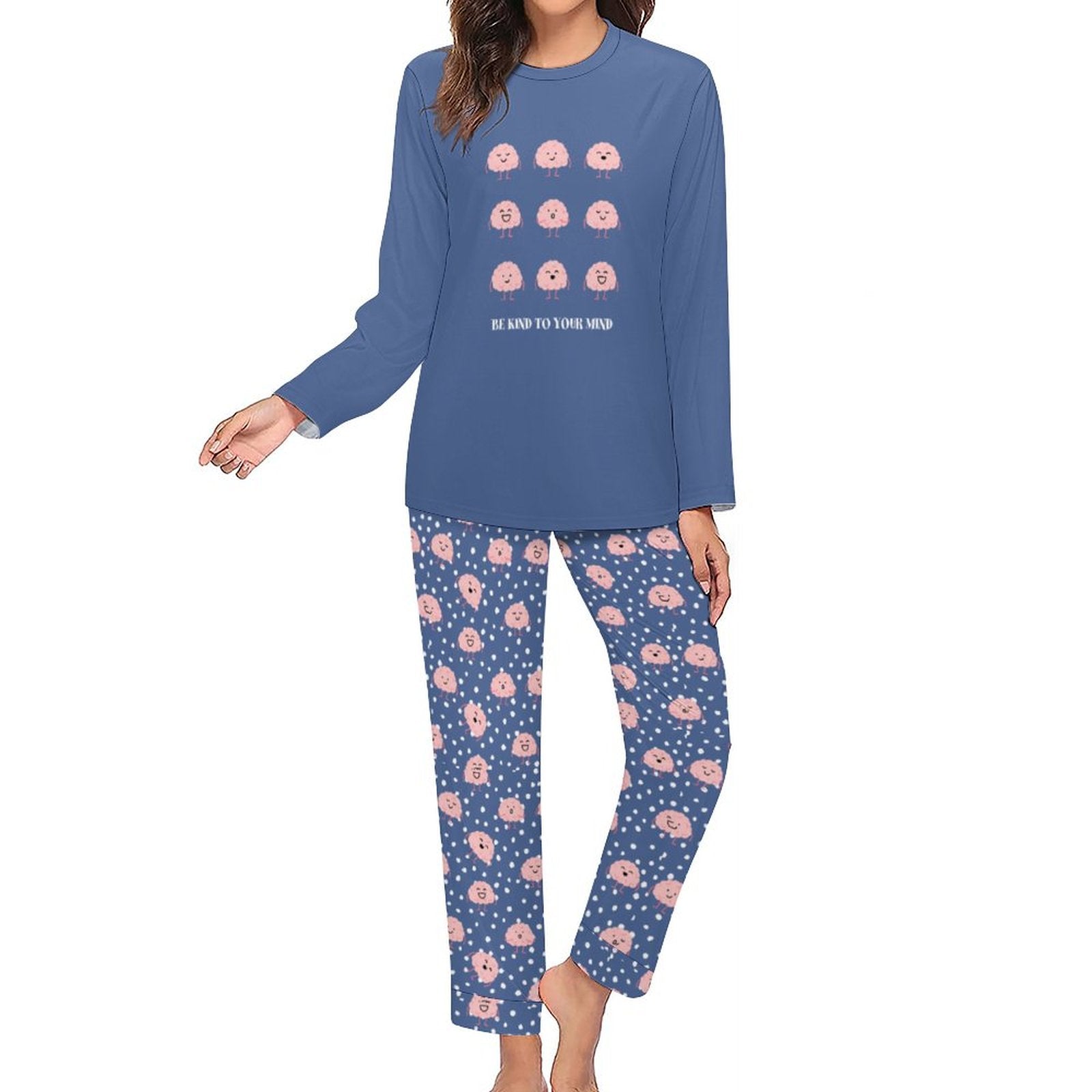 Women's 2-Piece Pj Set - Be Kind to Your Mind