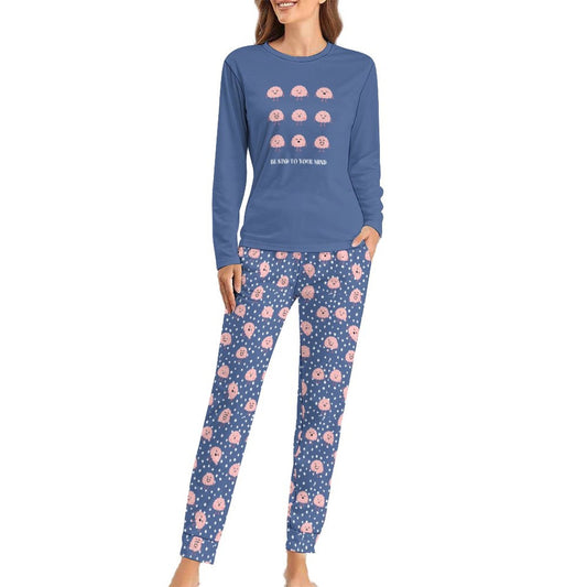 Women's 2-Piece Pj Set - Be Kind to Your Mind