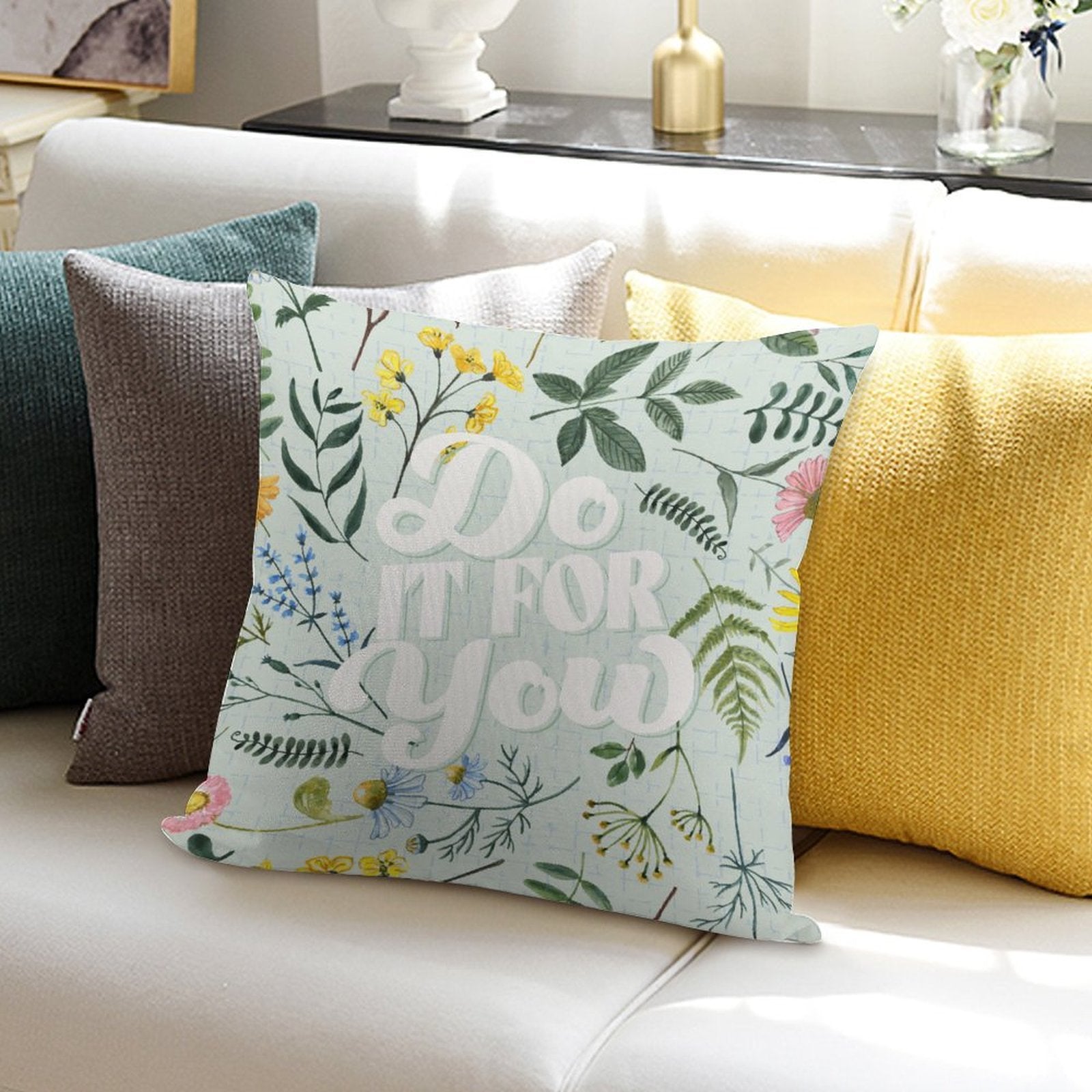 Square Throw Pillow Cover - Do it for You